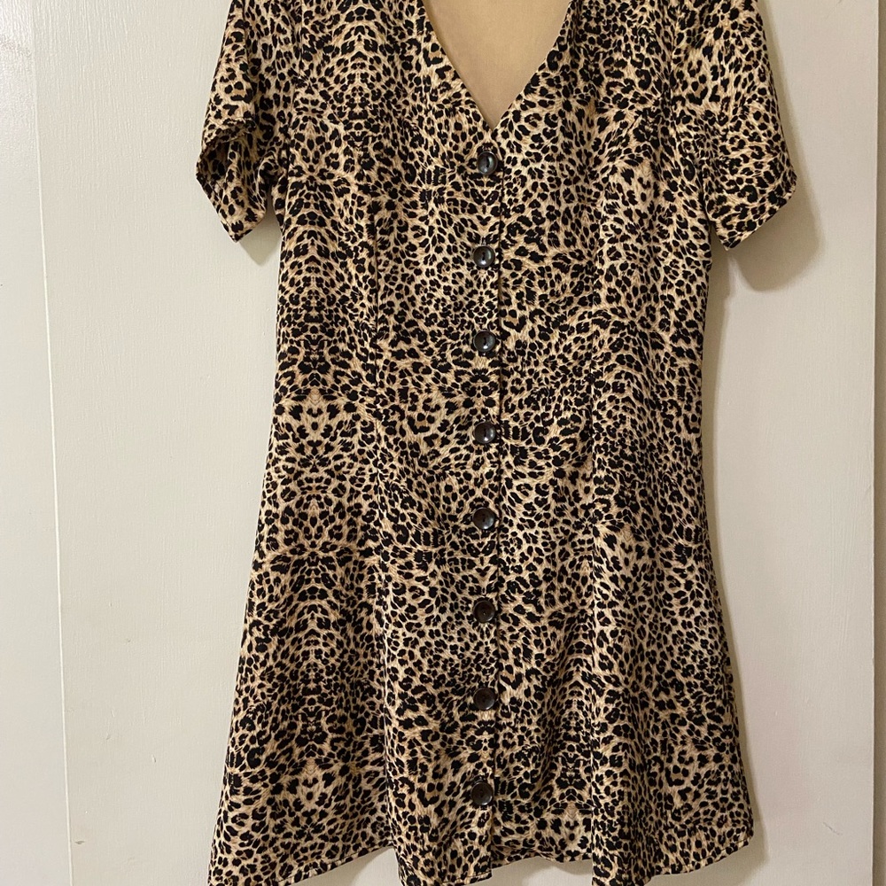 Pink Lily leopard dress